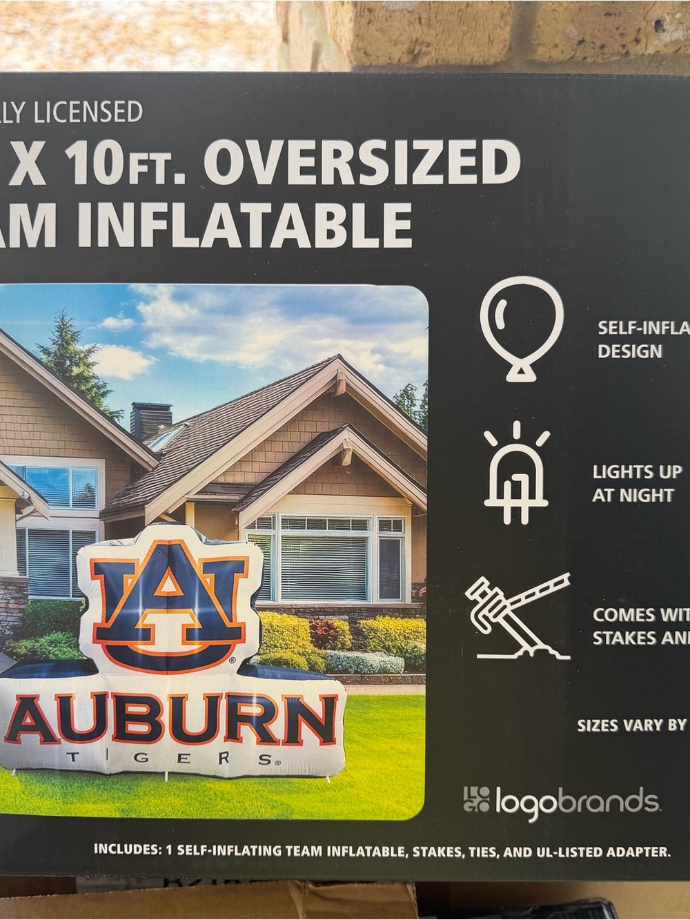 Auburn Tigers 7’ x 10’ Oversized Inflatable Yard Decoration – Lighted